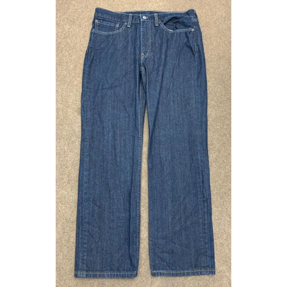 Levis 514 Jeans Mens 34x30 Straight Fit Mid Rise Dark Indigo Wash Denim